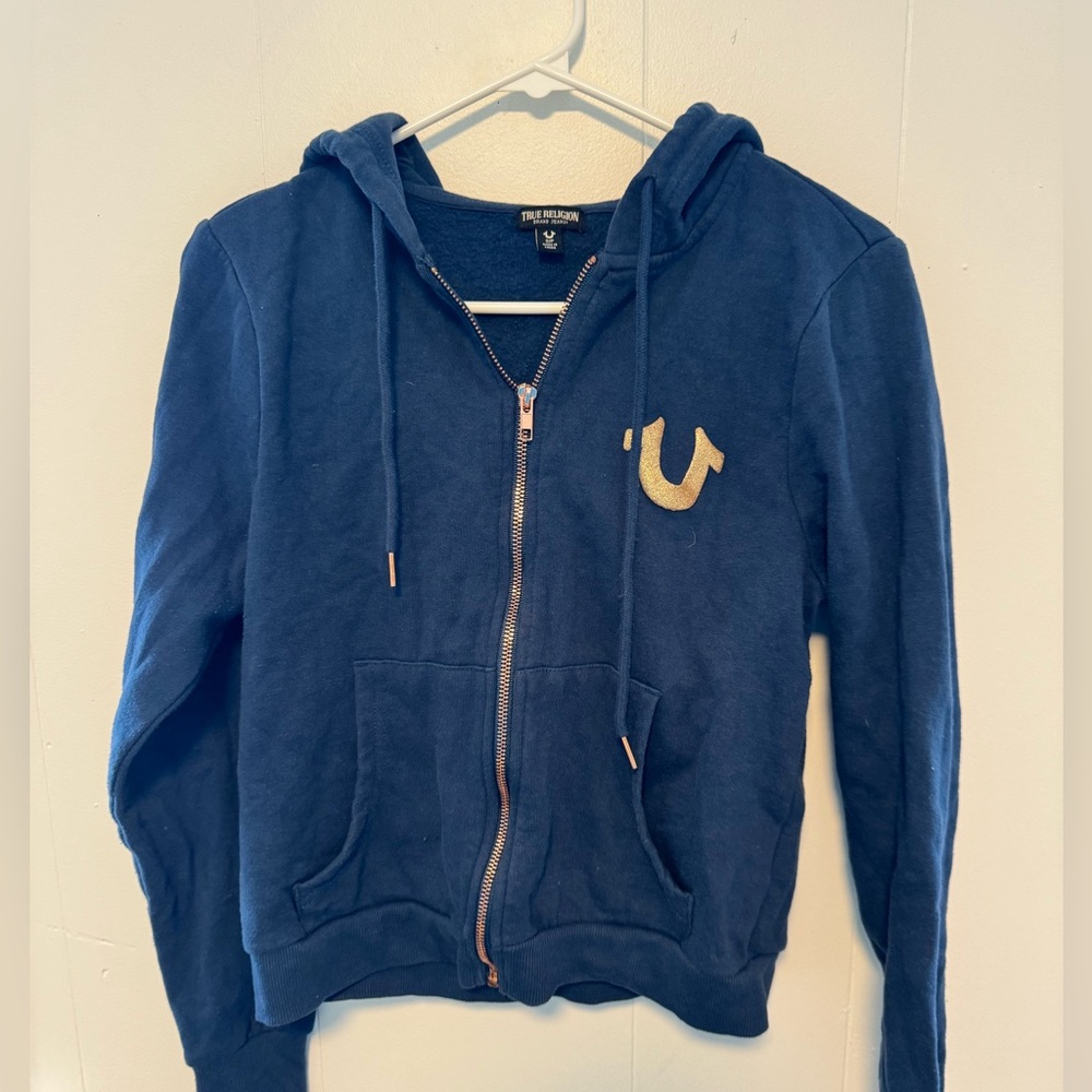 Women’s True Religion Zip Up Hoodie Size SMALL